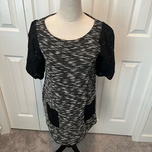 Anthropology Postcard size S Women's Black and Gray Dress